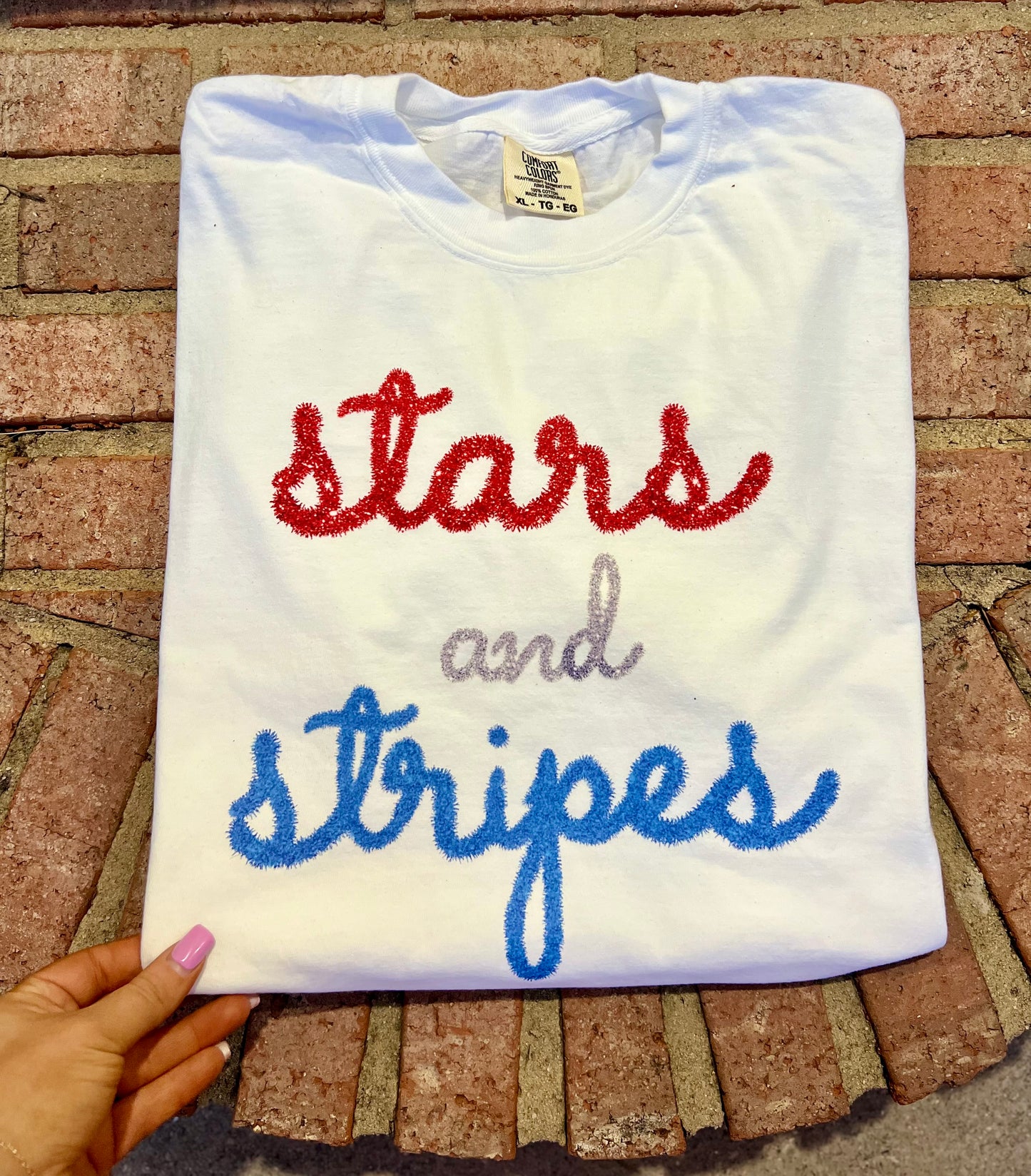 Mommy & Me Faux Tinsel Stars & Stripes Tees - Pre Order