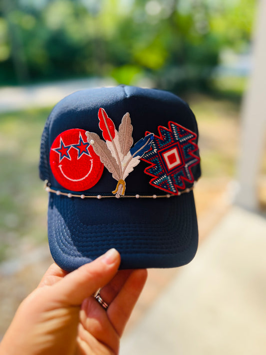 One of a kind - Aztec Patriotic Hat