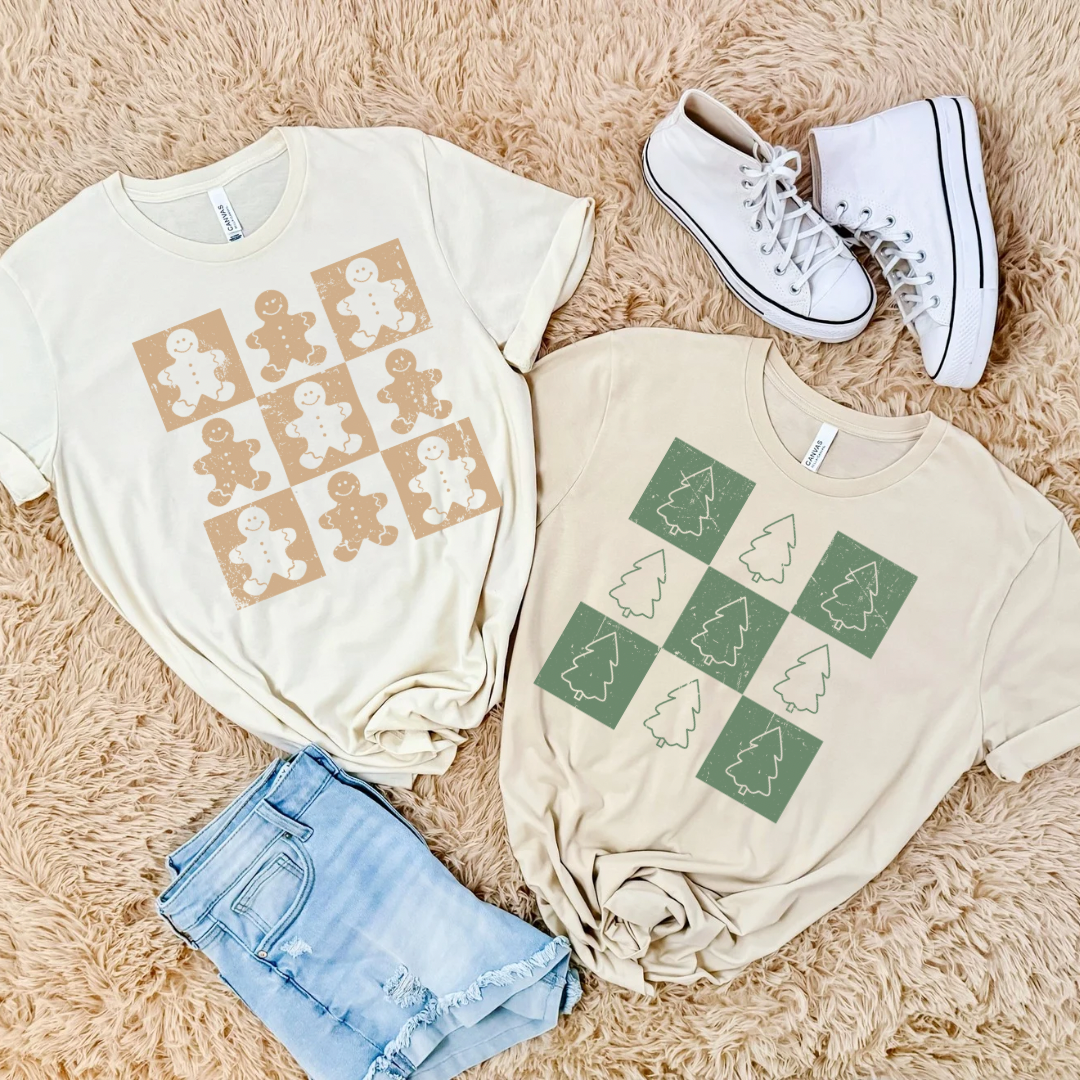 Christmas Tree Checkered Tee