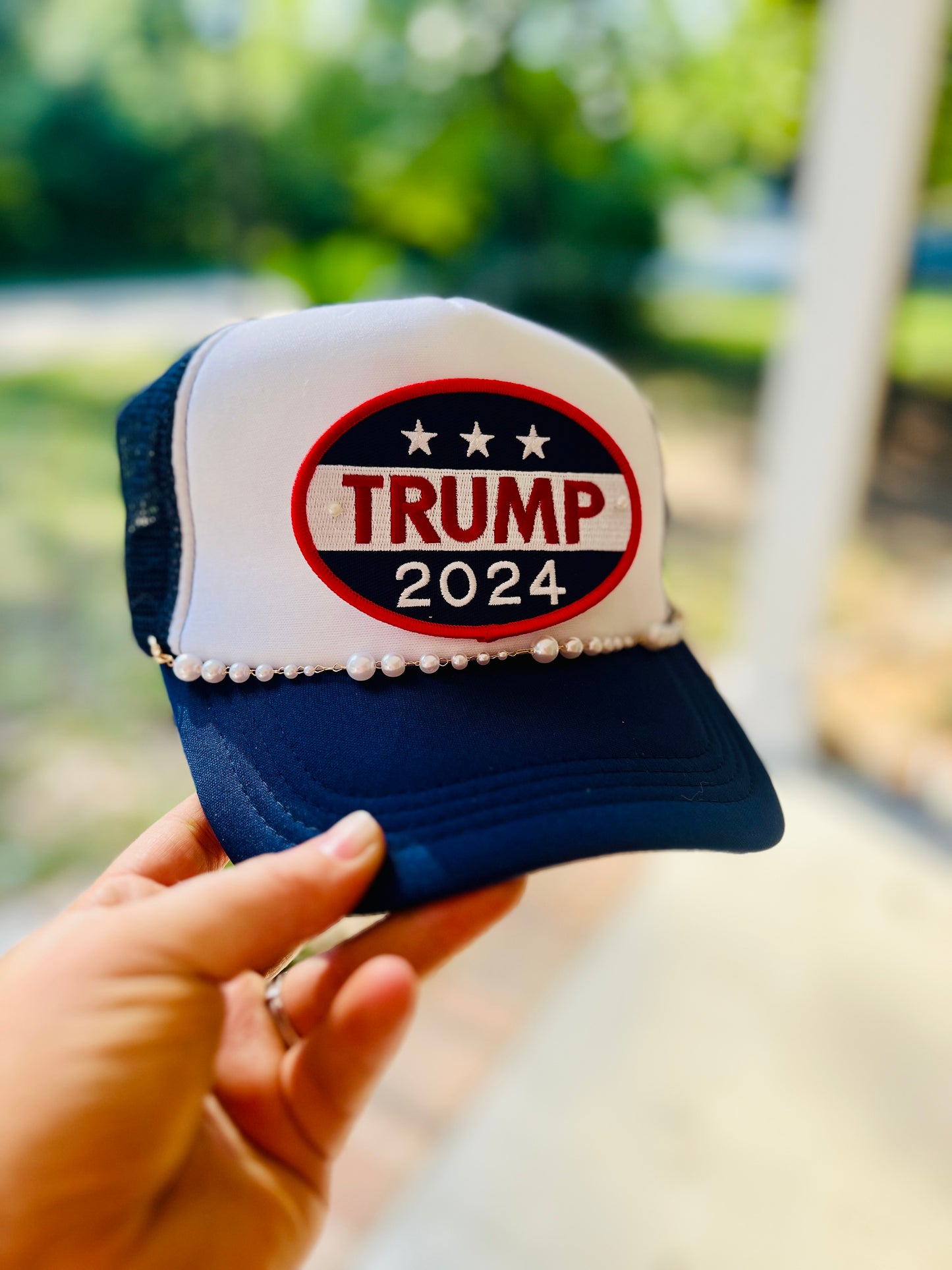 One of a kind - Trump 2024 Pearl Trucker Hat