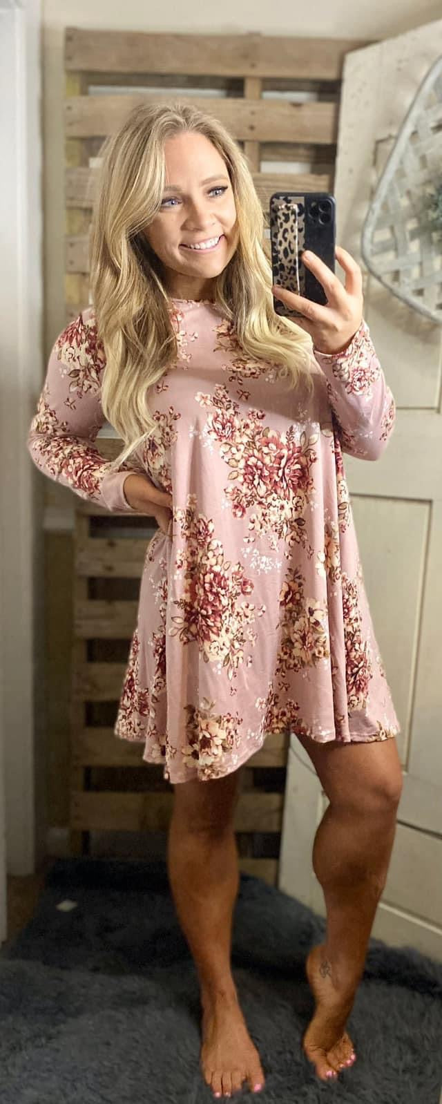 Long sleeve floral dress SAMPLE