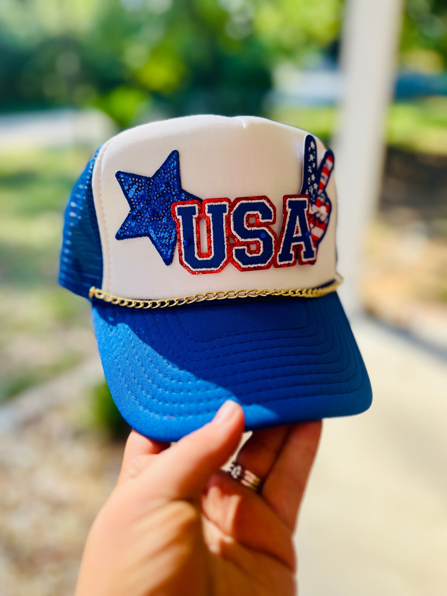 One of a kind - Peace Sign USA Hat