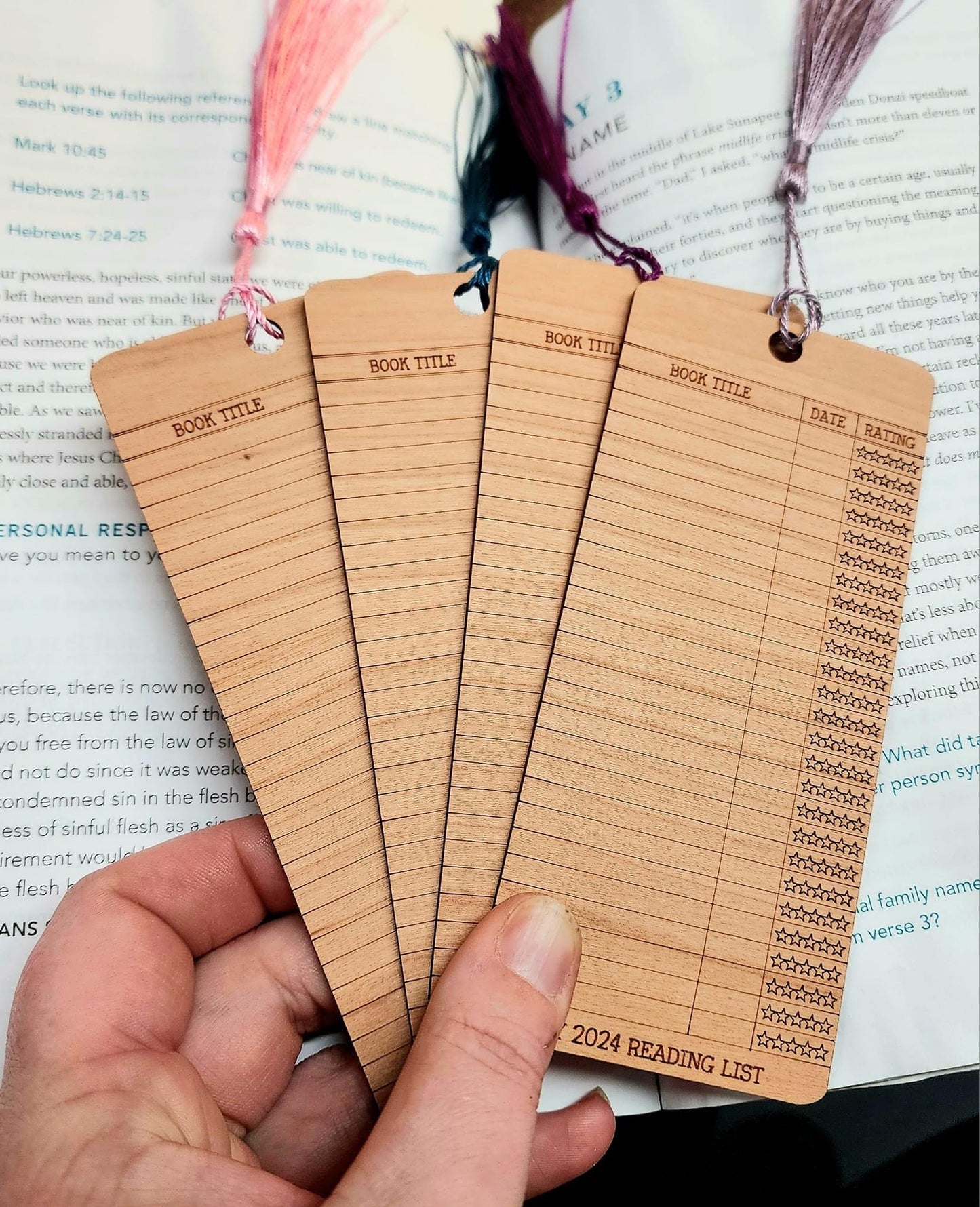 2024 Reading List Bookmarks