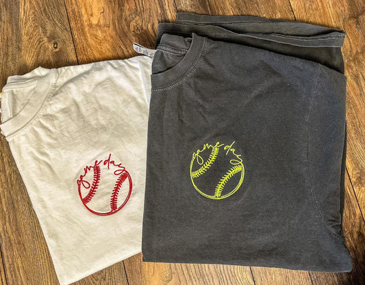 Game Day Embroidered Tees
