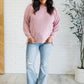 Keeping it Real Brushed Melange Hacci Long Sleeve Tee in Light Rose