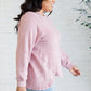 Keeping it Real Brushed Melange Hacci Long Sleeve Tee in Light Rose