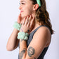 Lost in the Moment Headband and Wristband Set in Green