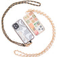 PU Leather Gold Chain Cell Phone Lanyard Set of 2