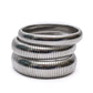 Sassy but Classy Ribbed Bangles in Silver Set of 3