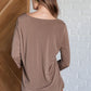 Signature Classic Round Neck Top in Mocha