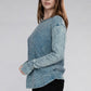 Washed Baby Waffle Long Sleeve Top