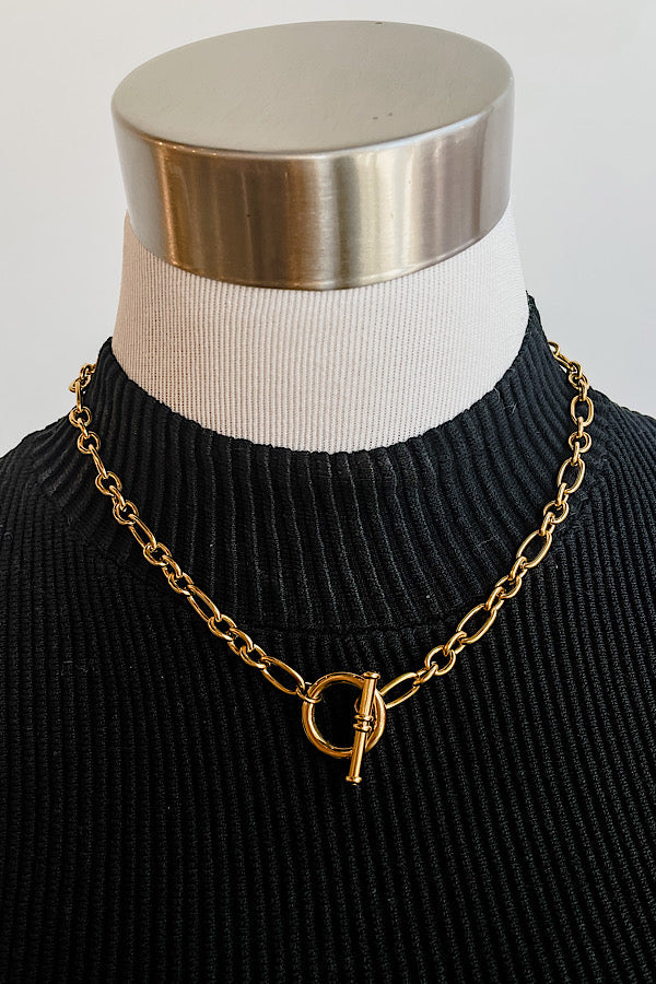 Natural Elements Chunky Chain Gold Necklace