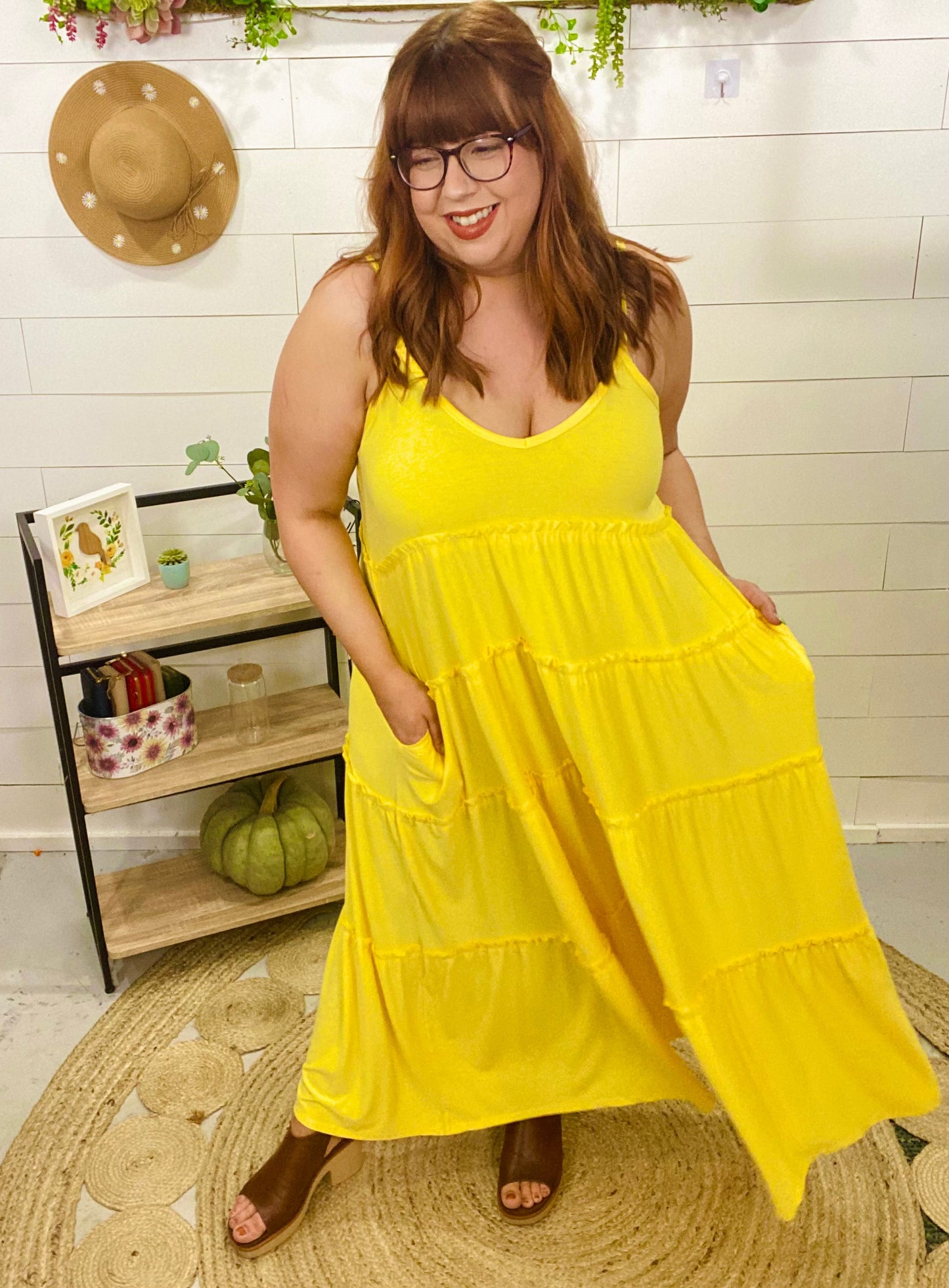 Yellow Tiered Maxi