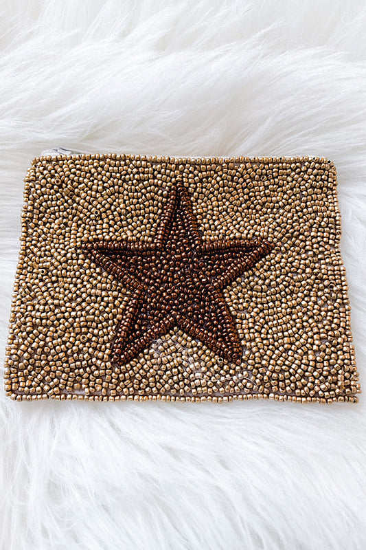 You're A Star Gold Beaded Coin Purse