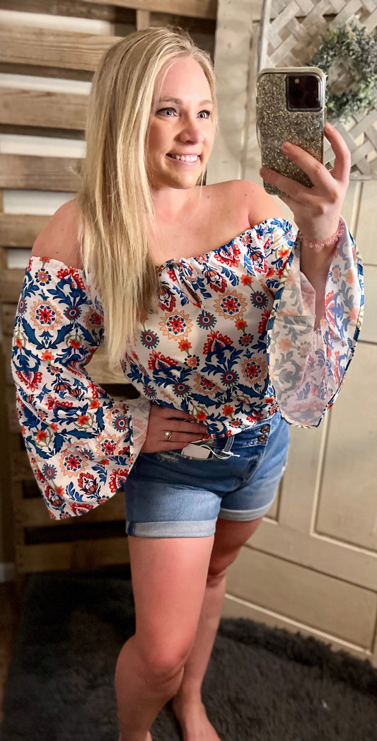 Boho off the shoulder top